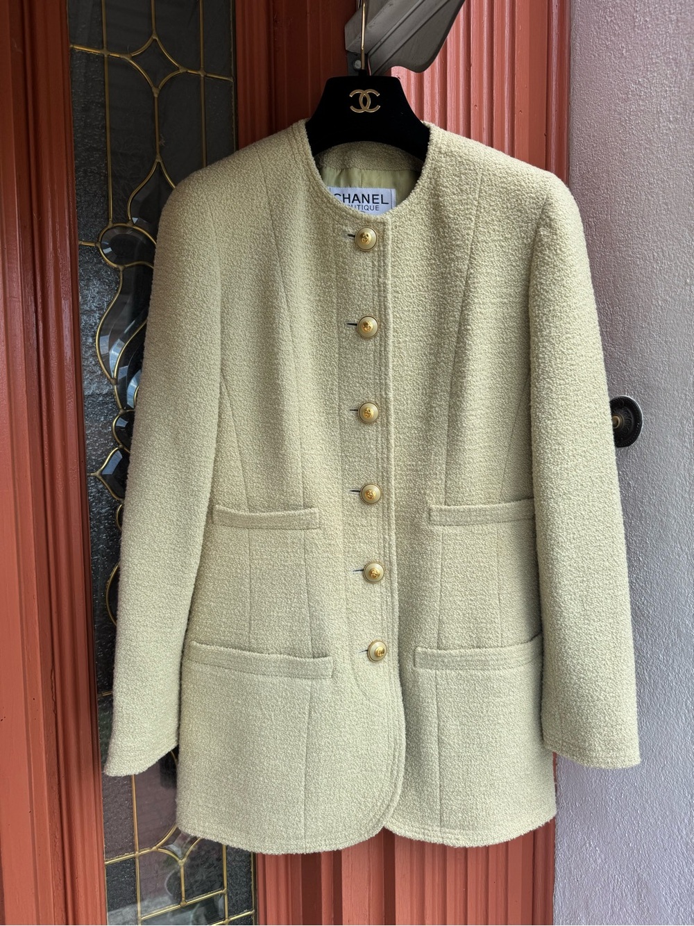 Chanel vintage documented 1993 soft  green jacket